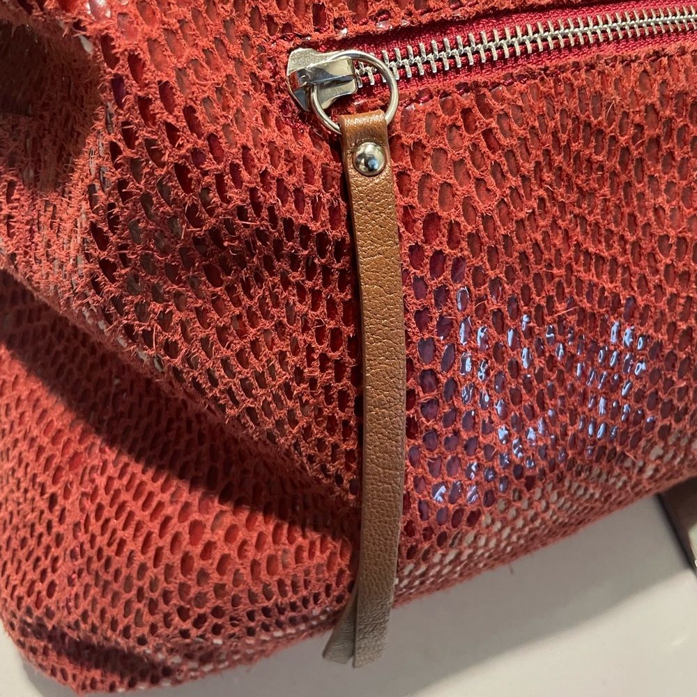Sorial New York Red Snakeskin Shoulder Bag - Picture 6 of 15
